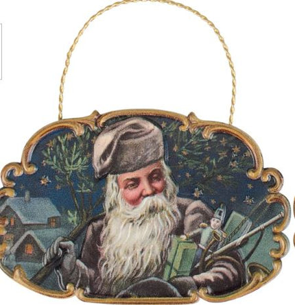 Midnight Santa Christmas Ornaments