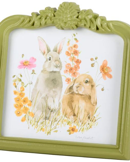 Flower Bunnies Framed Art
