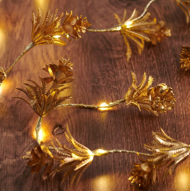 Lighted Floral Garland