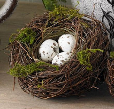 4" Miniature Nest with Eggs