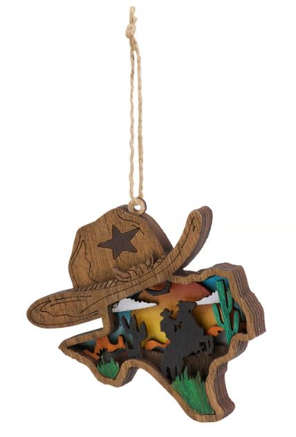 Texas Cowboy Hat Magnetic Ornament