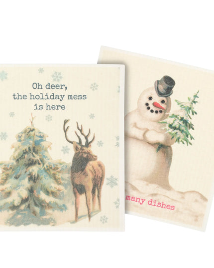 Oh Deer Swedish Dishcloth Set