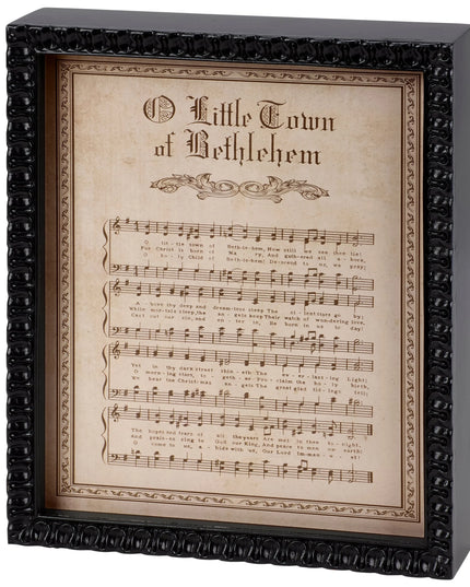 O Little Town of Bethlehem Inset Box Sign