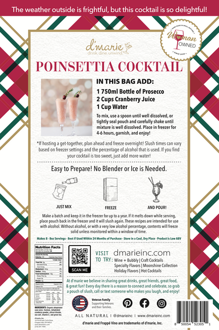 Poinsettia Craft Cocktail Slush Mix