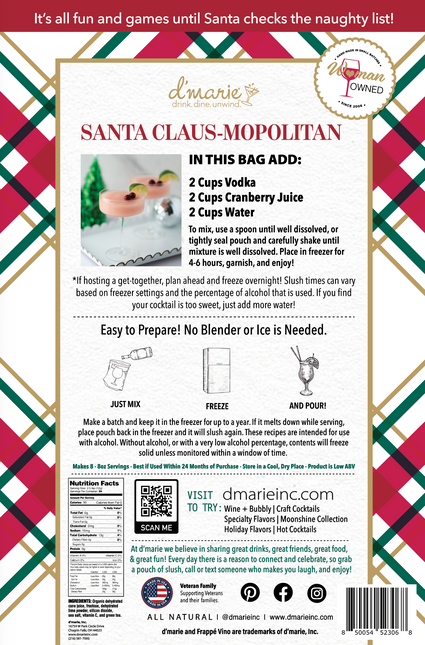 Santa Claus-mopolitan Craft Cocktail Slush Mix