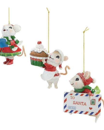 Christmas Mouse Ornament (Assorted Styles)