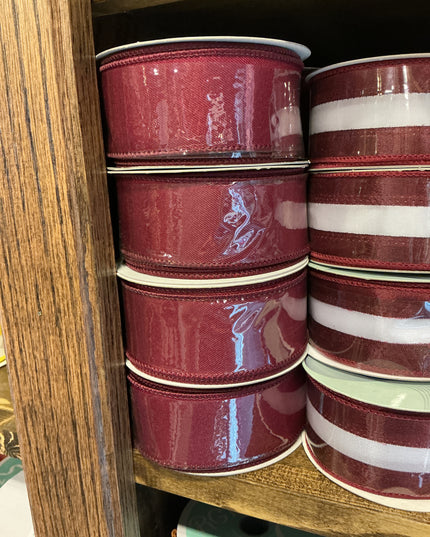 1.5" x 10 yds Solid/Mini Gingham Ribbon