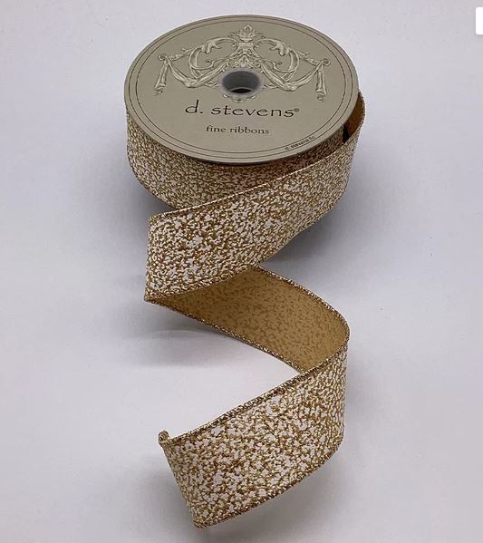 Glitter White Speckle Paint, Gold White Ribbon