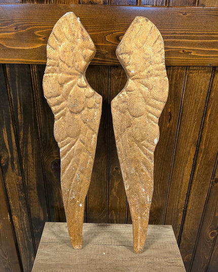 Gold Distressed Angel Wings