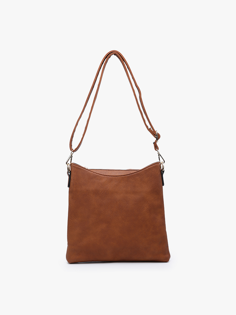 Emma 3 Compartment Crossbody w/ Snap Closure Purse