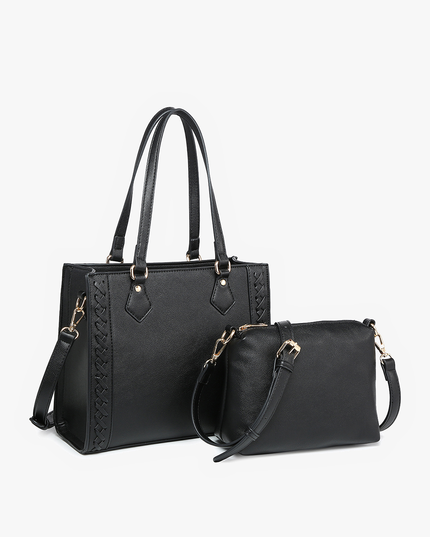 M2344 Betsy Structured Braided Crossbody/Satchel