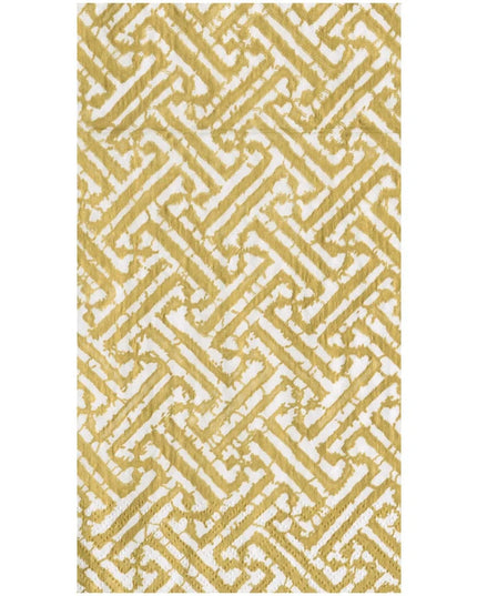 Fretwork Gold Guest Towel - package of 15
