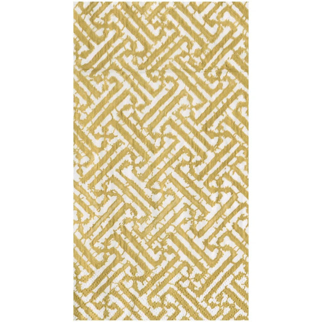 Fretwork Gold Guest Towel - package of 15