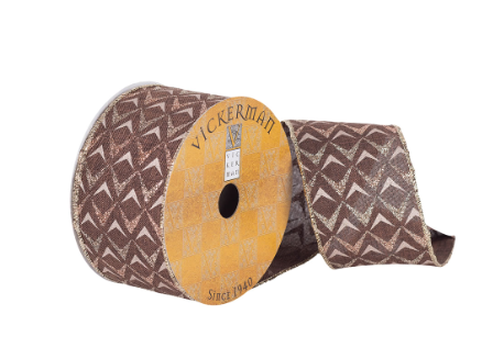 Chocolate Dupioni Ribbon 2.5" x 10 yds