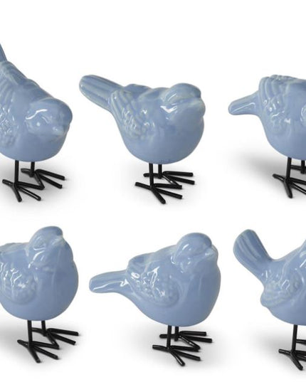 2.5 Inch Blue Porcelain Bird