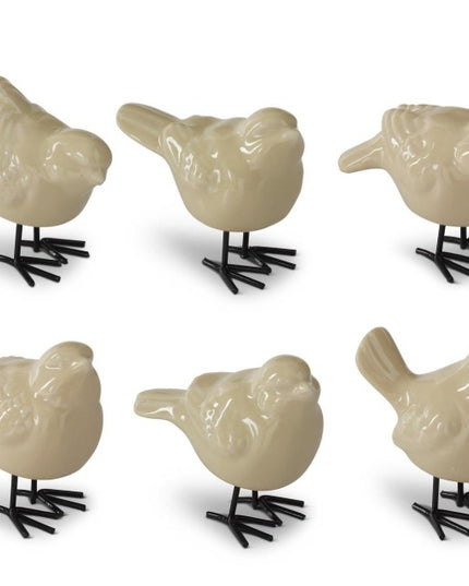 2.5" Yellow Porcelain Bird