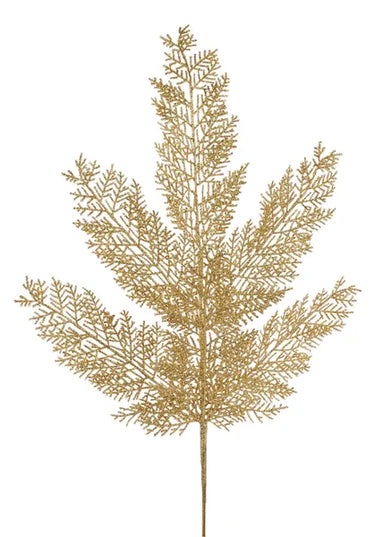 29" Glitter Fern Spray