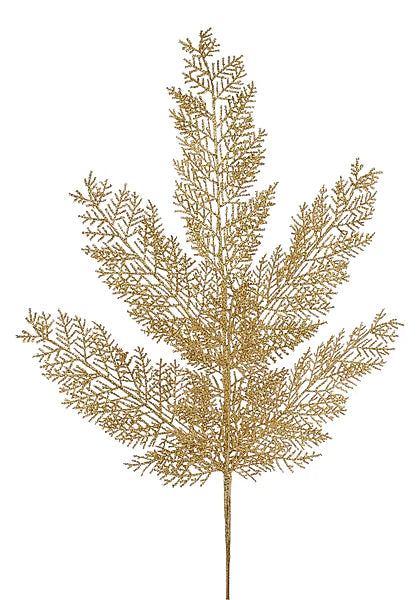 29" Glitter Fern Spray