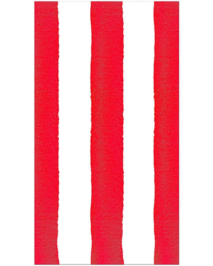 Cafe Stripe Red Paper Linen Guest Towels - 12 per package