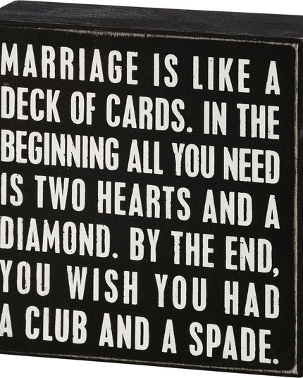 Deck Of Cards Box Sign