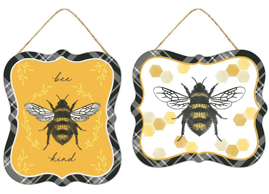 Embossed Tin Honey Bee Sign