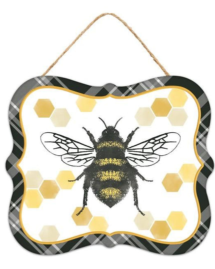 Embossed Tin Honey Bee Sign