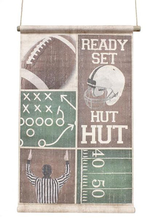 32"L Ready, Set, Hut Football Banner image 0