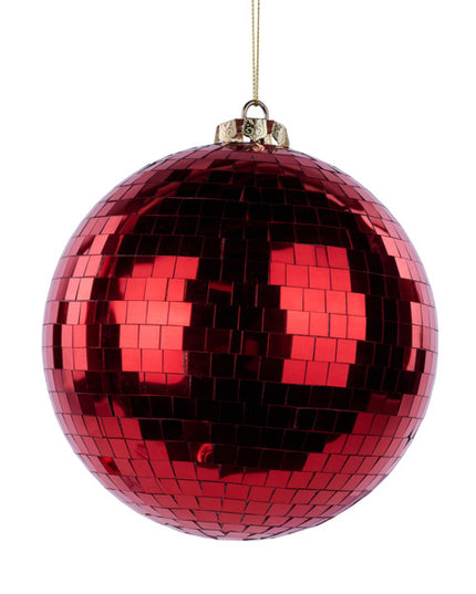 150MM RED MIRROR BALL ORNAMENT image 0