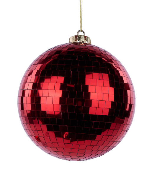 150MM RED MIRROR BALL ORNAMENT image 0