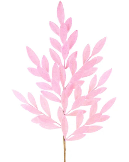 32" Glitter Bay Leaf Spray