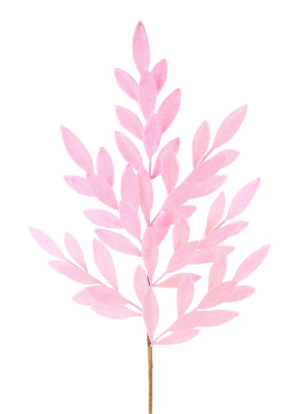 32" Glitter Bay Leaf Spray