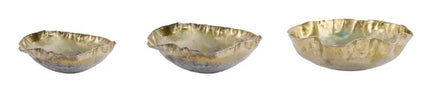 Set of 3 10.5"-15.25 Aluminum Wavy Bowls