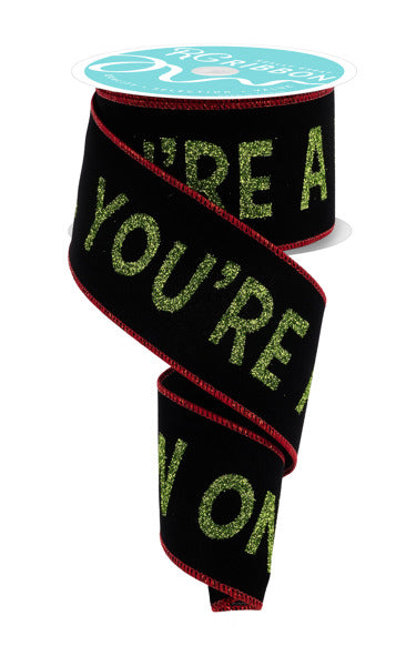 You're A Mean One/Velvet 2.5" x 10 yds image 0