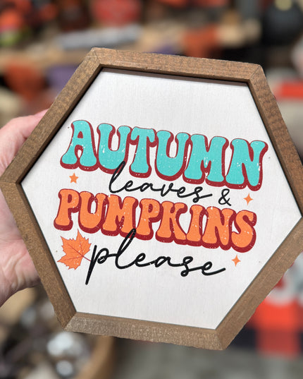 Autumn Leaves Pumpkins Please Sign image 0