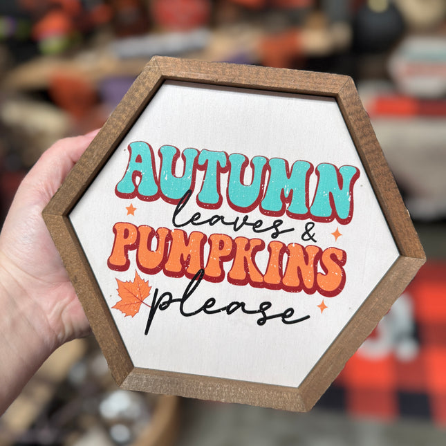 Autumn Leaves Pumpkins Please Sign image 0