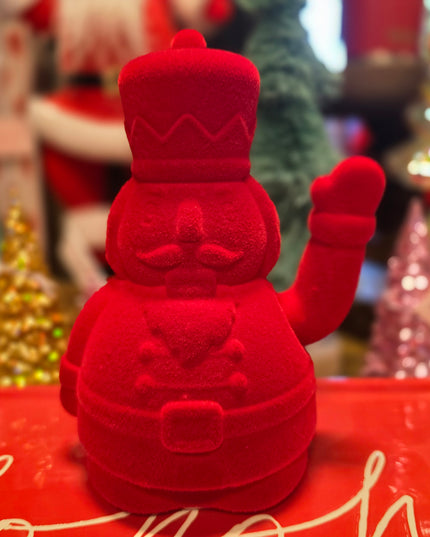 Howdy Ho Ho Flocked Waving Nutcracker w/ Gift Box