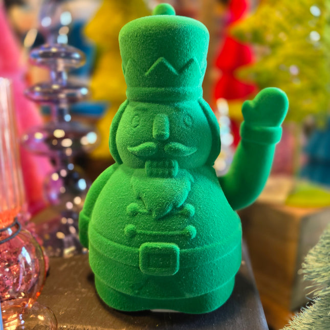 Howdy Ho Ho Flocked Waving Nutcracker w/ Gift Box