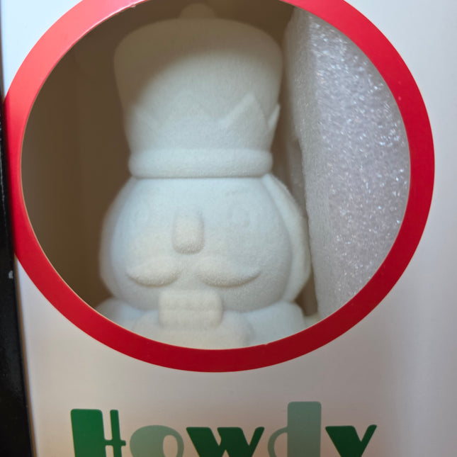 Howdy Ho Ho Flocked Waving Nutcracker w/ Gift Box