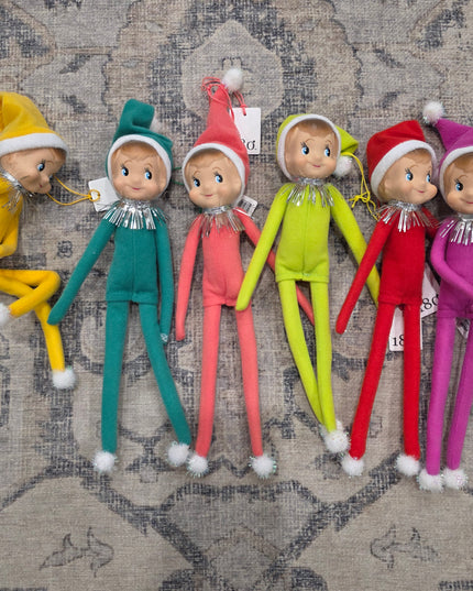 Felt Elf w/ Vinyl Head, Adjustable Limbs, Assorted Colors