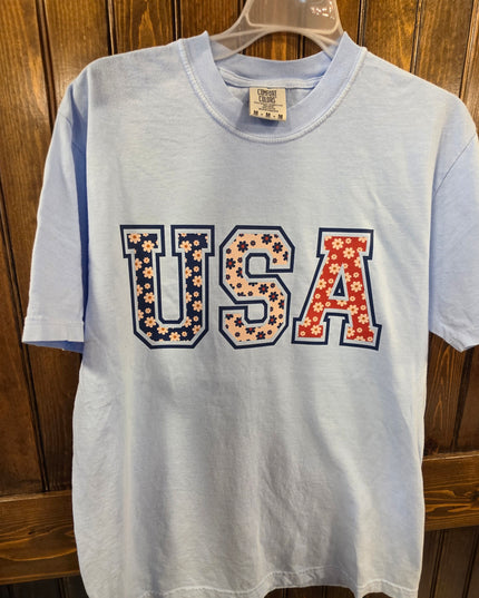 Floral USA TShirt (2 styles)