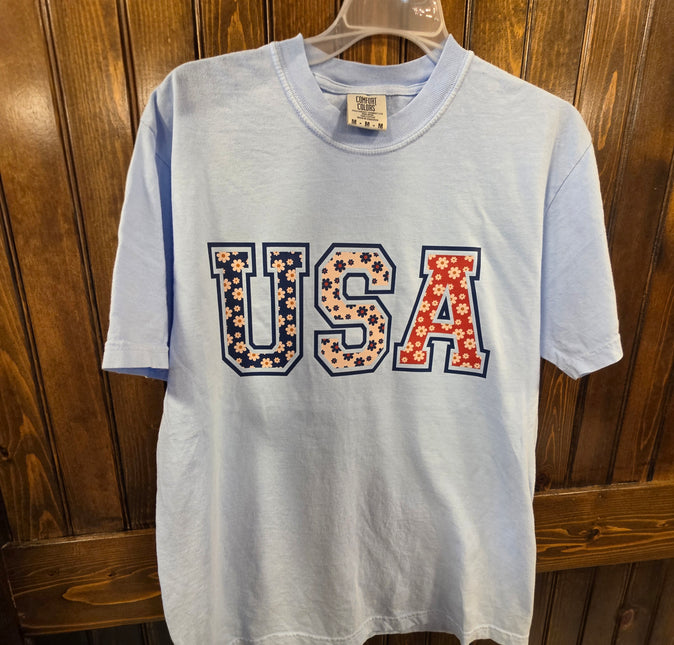 Floral USA TShirt (2 styles)