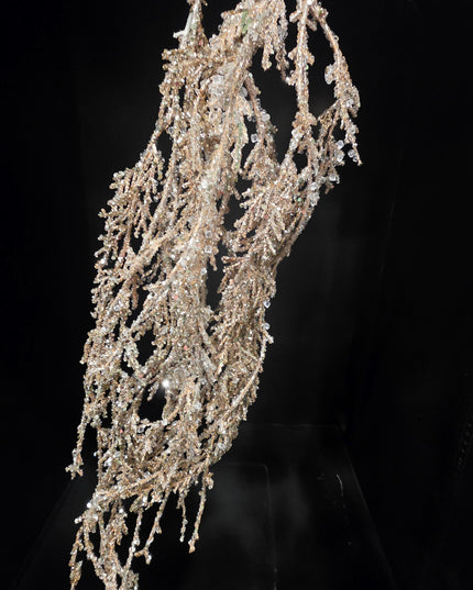 Iced Glitter Winter Amaranthus Spray 45" Pick
