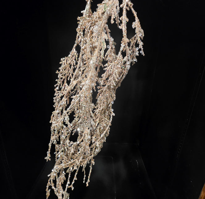 Iced Glitter Winter Amaranthus Spray 45" Pick