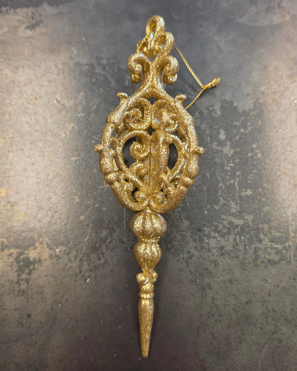 Gold Sparkle Finial Ornament