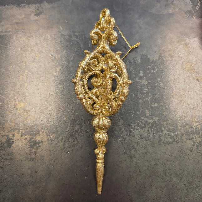 Gold Sparkle Finial Ornament