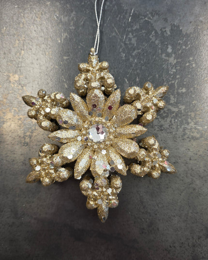 Gold Sparkle Snowflake (Assorted)