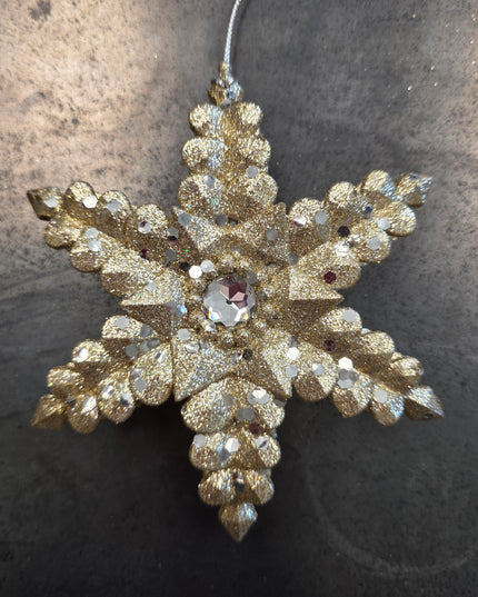 Gold Sparkle Snowflake (Assorted)