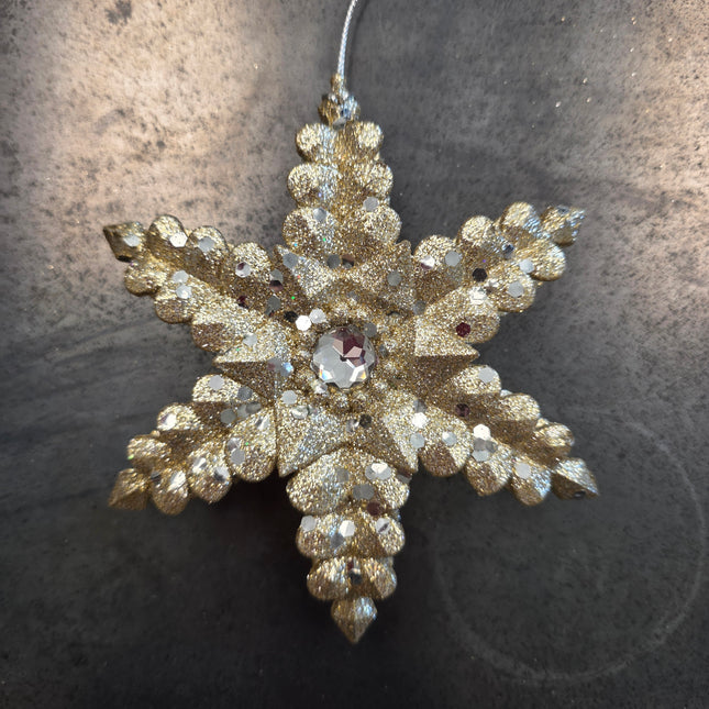 Gold Sparkle Snowflake (Assorted)