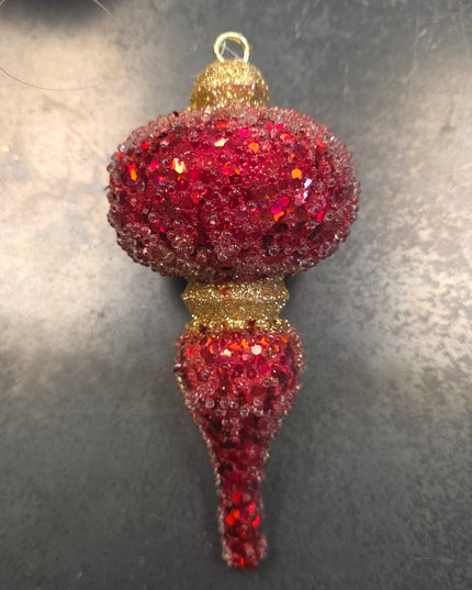 Red Beaded/Sequin Ornaments