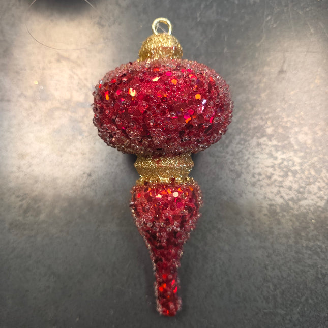 Red Beaded/Sequin Ornaments